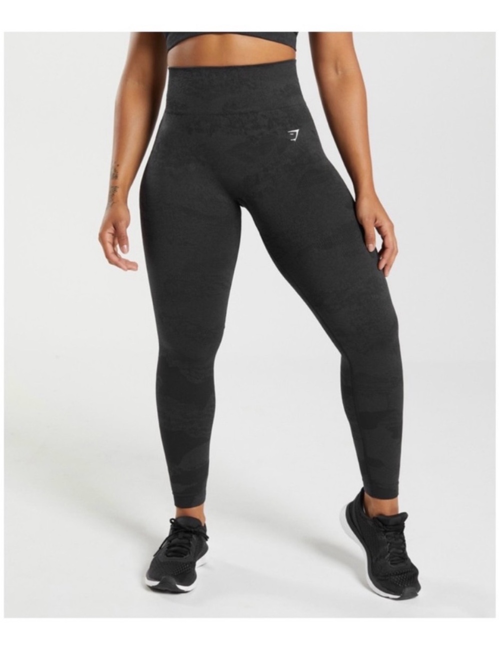 Charcoal textured Seamless High-Waist Leggings